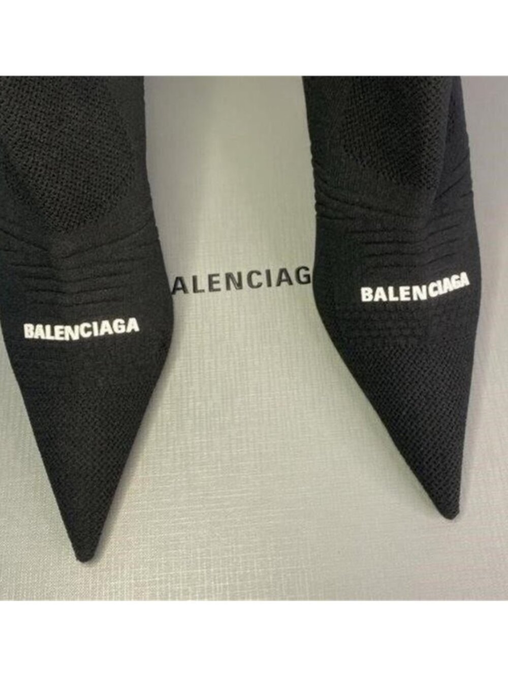 Balenciaga Women’s Knife 20 Knit High Heel Booties–Sleek, Sharp, and Chic!” - Picture 7 of 11
